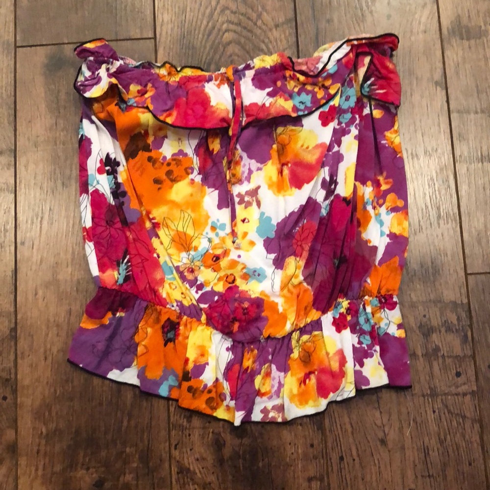 Floral tube top